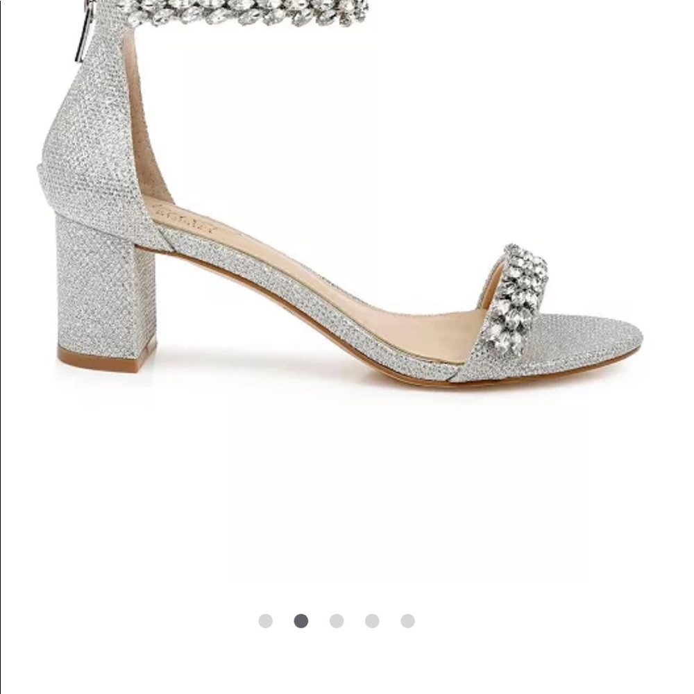Badgley Mischka Jewel collection silver block heel - Picture 3 of 8